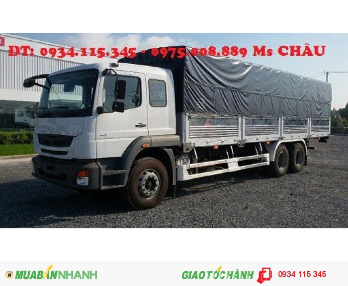 Đại lý phân phối xe tải Mitsu Fuso 15 tấn( 3 chân) 2 cầu/ xe tải Mitsu Fuso 16 tấn( FJ) tổng trọng tải 24 Tấn.