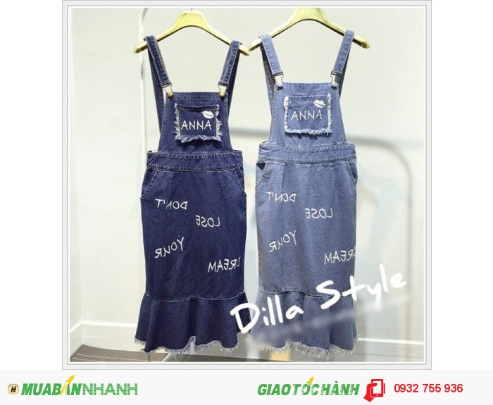 Mua VÁY YẾM BÒ DÀI ULZZANG - VÁY YẾM JEANS RỘNG HÀN QUỐC | Tiki