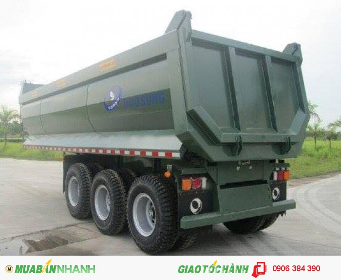 Đại lý bán Sơ Mi rơ Moóc tải tự đổ 25 khối, Hiệu Doosung Hàn Quốc 2016