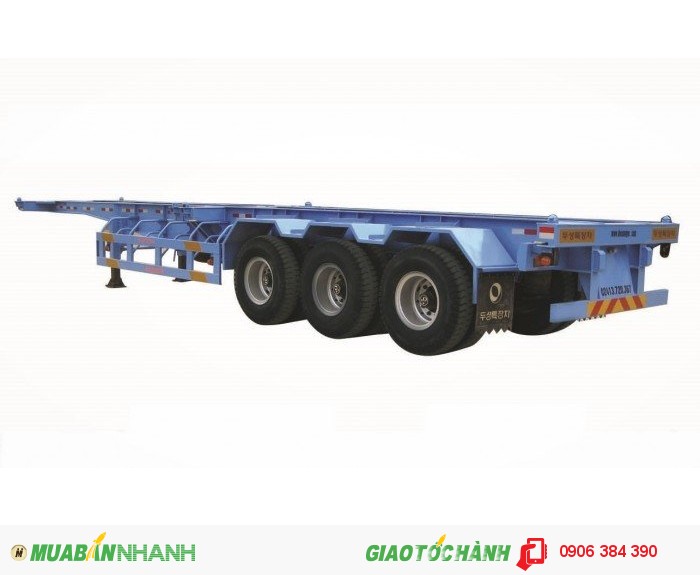 Bán Sơ mi rơ mooc tải dạng sàn 35 feet,3 trục, Hàng Doosung chính Hãng,giao ngay