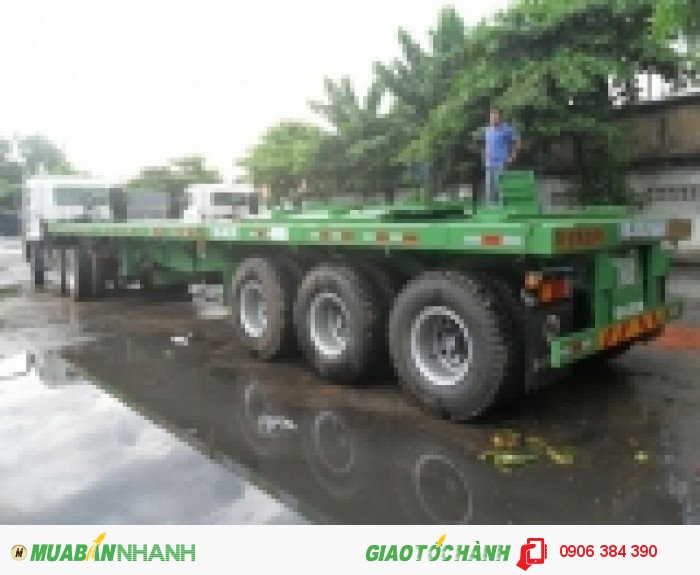 Công ty bán Sơ mi rơ mooc sàn giò rút 40 feet,3 trục,giao xe ngay 2016