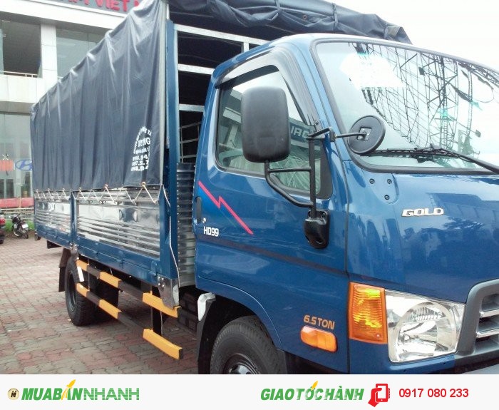 Xe tải 6,5 tấn Hyundai HD99 giá ưu đãi hỗ trợ 100%VAT, hồ sơ giao ngay