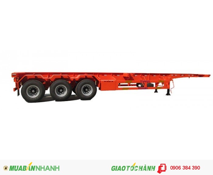 Bán Sơ mi rơ mooc sàn có trục co duỗi: 40 feet, 3 trục,giao hàng ngay