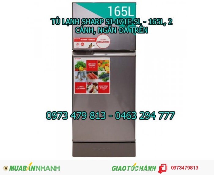 Tủ lạnh 150L, tủ lạnh Sharp SJ-171E-SL đang được ưa chuộng nhất hiện nay