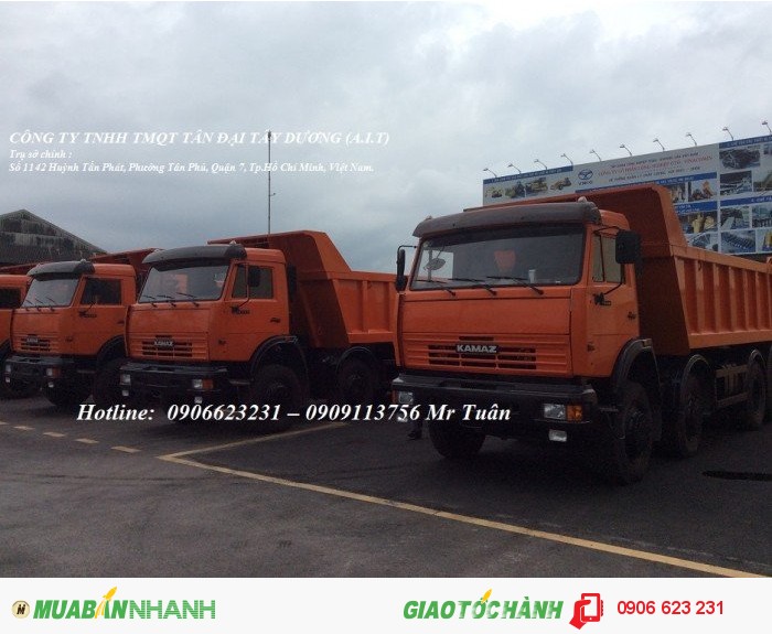 Xe ben Kamaz 4 giò mới, Bán xe ben Kamaz 6540 thùng ben 15m3