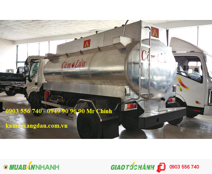 Xe bồn Hino chở xăng 7m3
