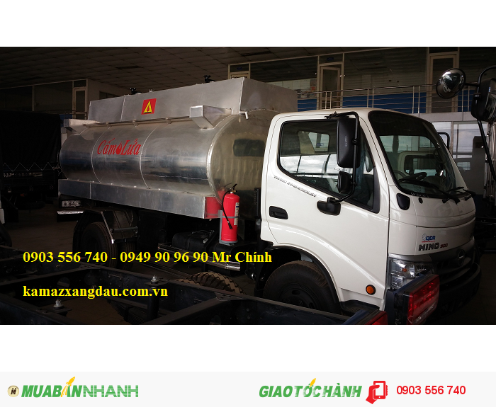 Xe bồn Hino chở xăng 7m3