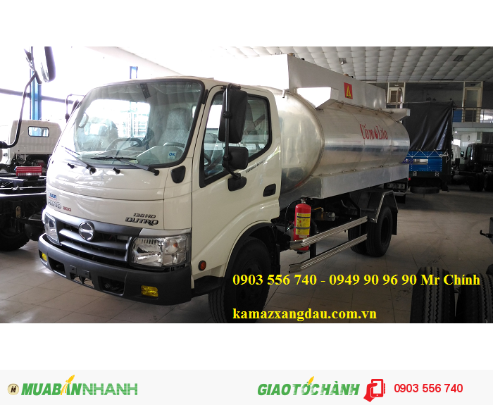 Xe bồn Hino chở xăng 7m3
