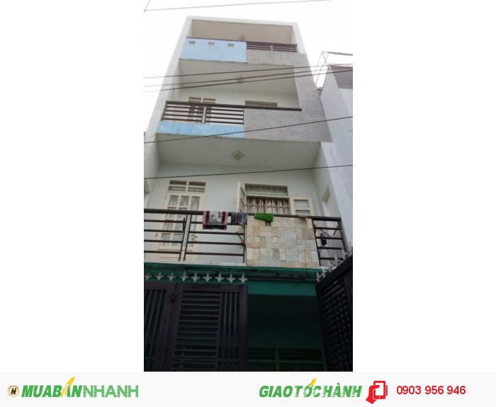 Nhà Bán 25/48 Bùi Quang Là, Phường 12, Gò Vấp, HXH 4m, 4x10m, 1 trệt+2 lầu , 4PN, Hướng Đông Bắc