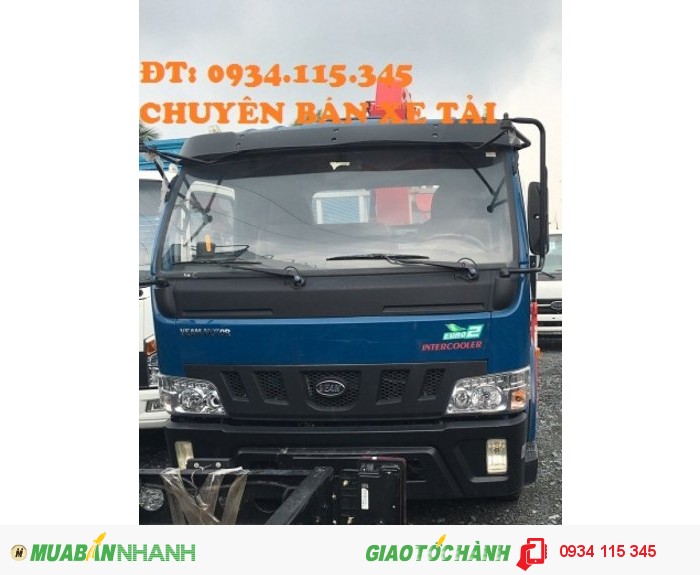Xe tải cẩu 3 tấn( 4 khúc)- xe tải veam Vt490 gắng cẩu UNIC 3 tấn( 4 khúc) có bán cẩu cũ trả góp