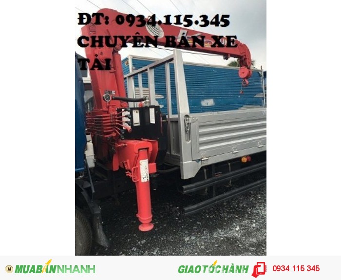 Xe tải cẩu 3 tấn( 4 khúc)- xe tải veam Vt490 gắng cẩu UNIC 3 tấn( 4 khúc) có bán cẩu cũ trả góp