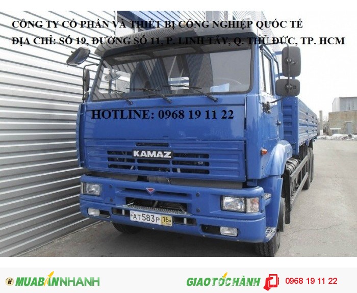 Bán Xe Kamaz 65117 6x4 Tải Thùng Nhập Khẩu Mới 100%