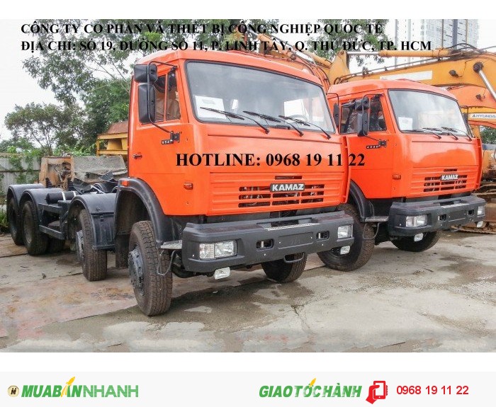Bán Xe Kamaz 6540 8x4 Tải Thùng Dài Nhập Khẩu Mới 100%