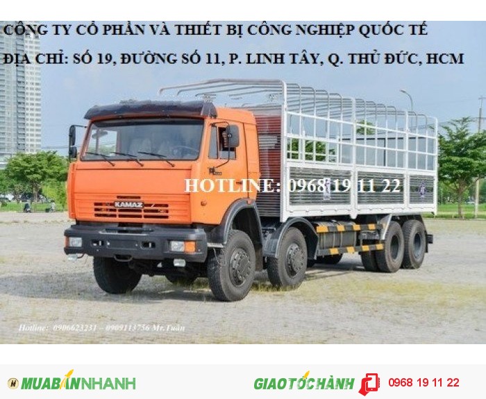 Bán Xe Kamaz 6540 8x4 Tải Thùng Dài Nhập Khẩu Mới 100%