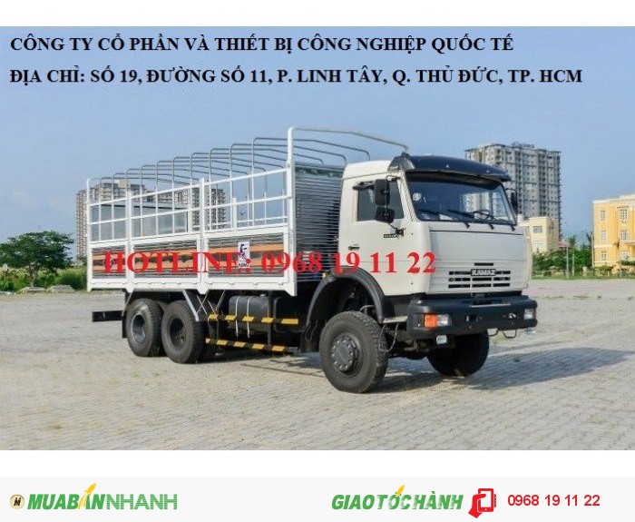 Bán Xe Kamaz 6x6 53228 Tải Thùng Nhập Khẩu Mới 100%