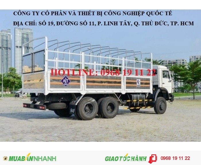 Bán Xe Kamaz 6x6 53228 Tải Thùng Nhập Khẩu Mới 100%