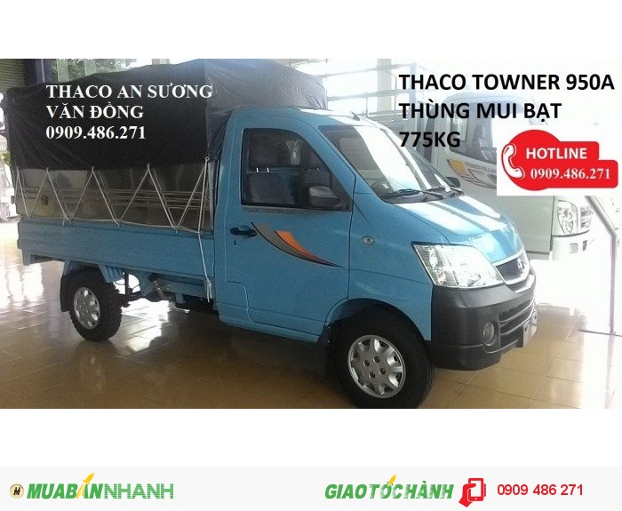 Xe tải nhỏ máy xăng 600kg,650kg,775kg giá rẻ nhất thaco towner750A,950A công nghệ suzuki