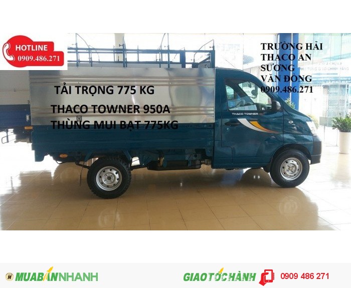 Xe tải nhỏ máy xăng 600kg,650kg,775kg giá rẻ nhất thaco towner750A,950A công nghệ suzuki