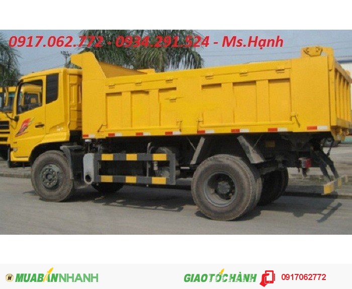Xe ben dongfeng 1 dí 1 cầu YC 180 tải trọng 7.55 tấn