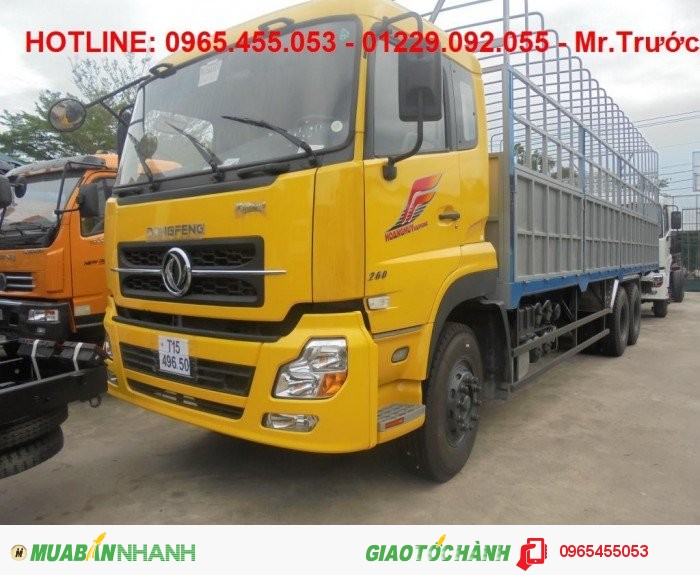 Xe tải 3 chân C260 dongfeng nhập khẩu bởi Hoàng Huy