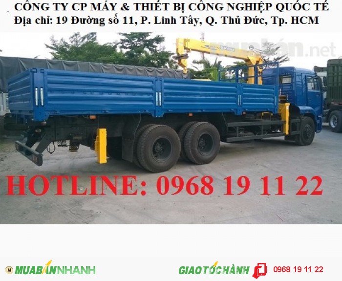 Bán Nhanh Xe Tải Kamaz 65117 Gắn Cẩu 7 Tấn