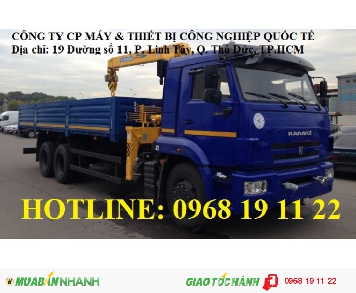 Xe Tải Kamaz 65117 Gắn Cẩu 8 Tấn