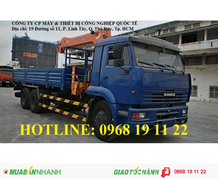Xe Tải Kamaz 65117 Gắn Cẩu 8 Tấn