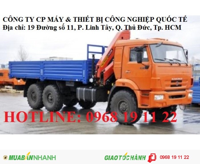 Bán Xe Tải KAMAZ 53228 Gắn Cẩu DINEX 8 Tấn