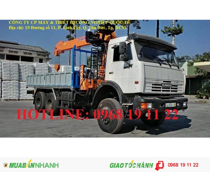 Bán Xe Tải KAMAZ 53228 Gắn Cẩu DINEX 8 Tấn