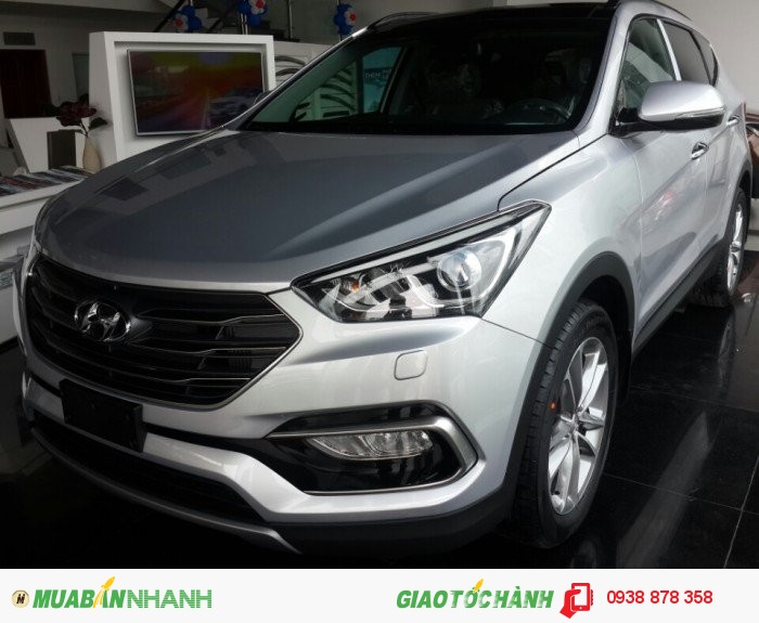 Ưu đãi hấp dẫn! Hyundai Santafe 2017 Full options. Khuyến mãi 240 triệu, hỗ trợ trả góp 80%