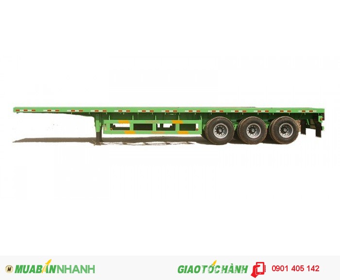 Đại lý bán Sơ mi rơ moóc (chở container) có sàn: 40 feet, 2 trục,mới