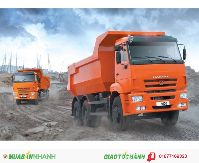 Xe ben Kamaz 6520 thùng 20m3, bán xe ben Kamaz 6520 mới