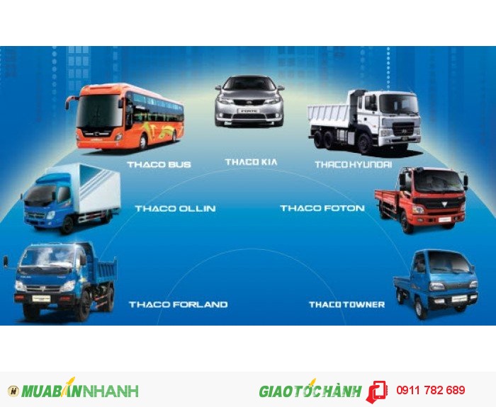 Thaco Ollin trường Hải, Ollin 500B nâng tải 5 tấn, Ollin 700B nâng tải 7 tấn, Ollin 800A nâng tải 8 tấn