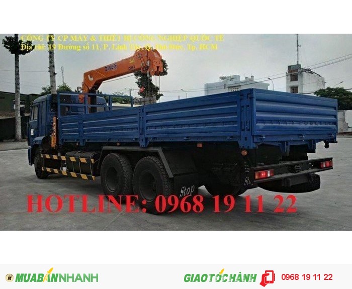 Bán xe Kamaz tải cẩu 65117 (6x4) 8 tấn dinex Nhập khẩu mới 100%