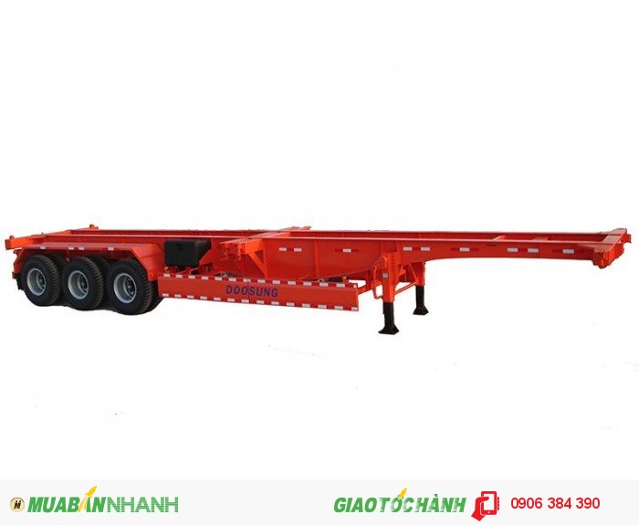 Cung cấp Sơmi Rơmoóc Xương 40feet, 2trục Doosung, sơ mi rơ mooc