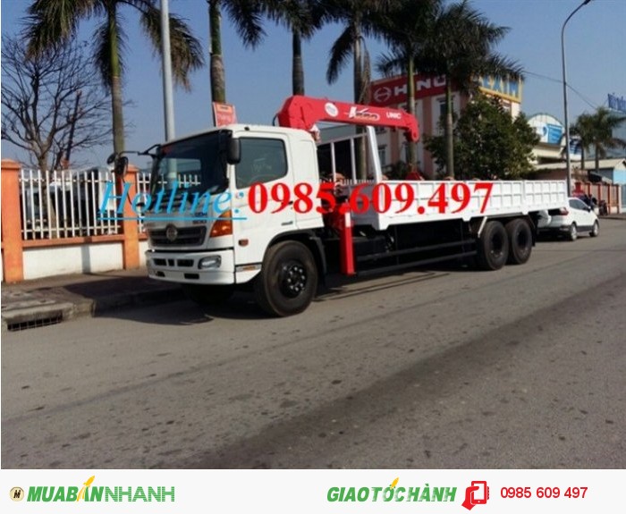 Bán xe tải cẩu Hino FL8JTSL gắn cẩu Unic 5 tấn 2016