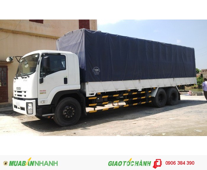 Đại lý bán Xe tải Isuzu 6x2 16t FVM34T - Xe tải 16t Isuzu FVM34T.isuzu 3 chân