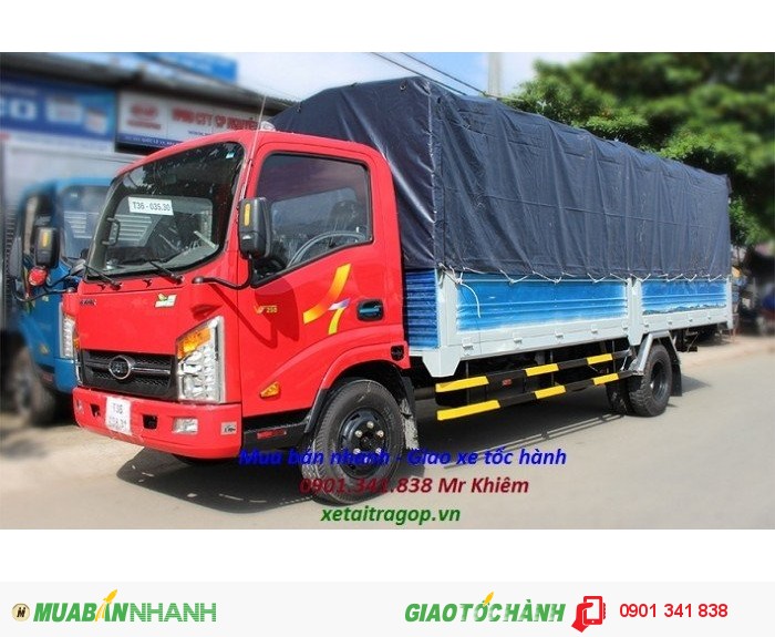 Bán xe tải thùng bạt thùng kín động cơ Hyundai tải trọng 2t4/ 2T4/ 2.4 tấn vào được Sài gòn cho lái thử xe.