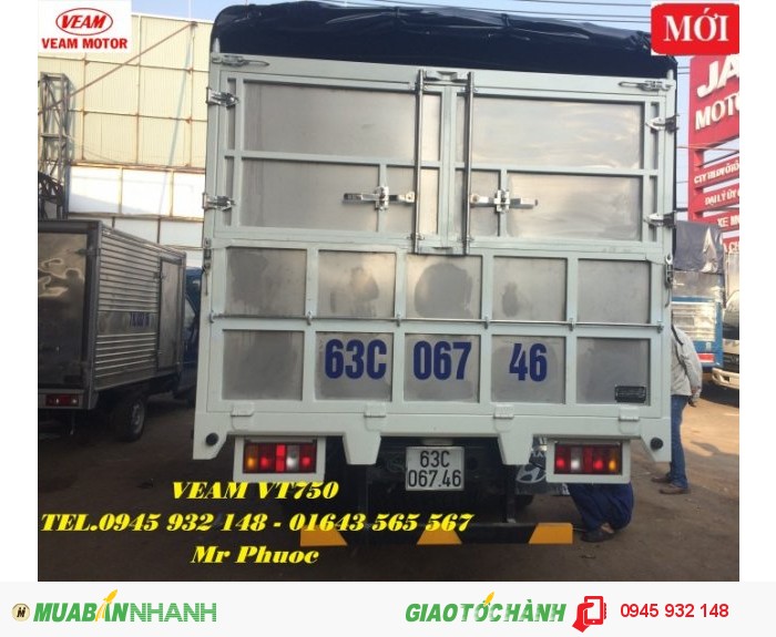 Xe tải VEAM VT750 7.5 tấn máy HYUNDAI, xe tải VEAM 7T5 thùng mui bạt,