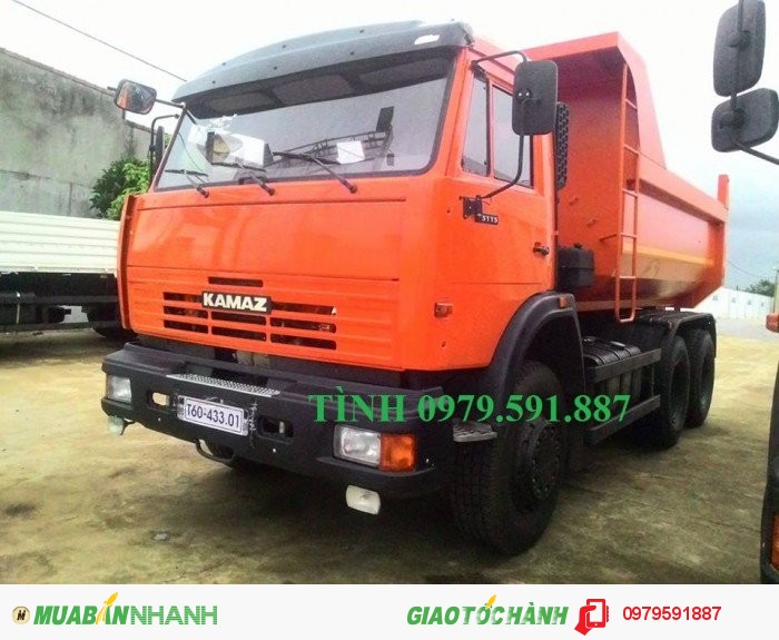 KAMAZ Tải Ben 65115 (6x4) Thùng OVAN 10 m3- 14 Tấn