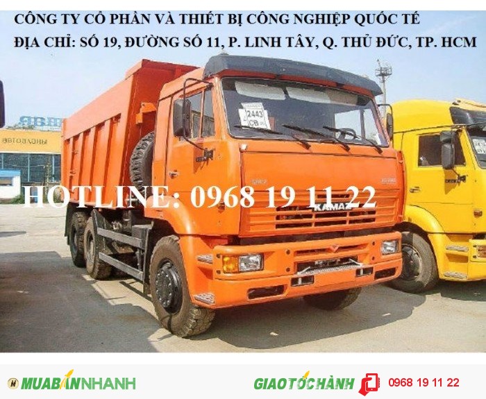 Bán XE BEN KAMAZ 6520 Thùng 20m3 Nhập khẩu mới 100%