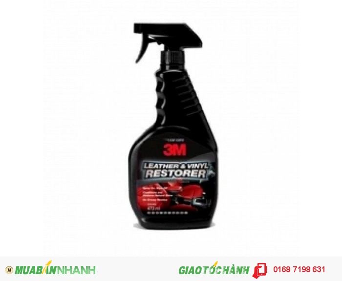 Chai xịt chăm sóc và bảo vệ nội thất ô tô 3M™ Leather and Vinyl Restorer 39040