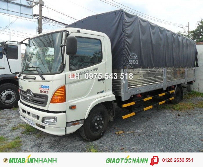 Bán xe tải Hino FC9JESW 6.4 tấn thùng mui bạt, thùng kín khuyến mãi hấp dẫn