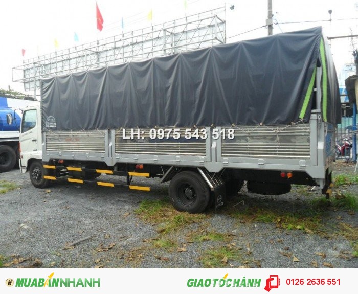 Bán xe tải Hino FC9JESW 6.4 tấn thùng mui bạt, thùng kín khuyến mãi hấp dẫn