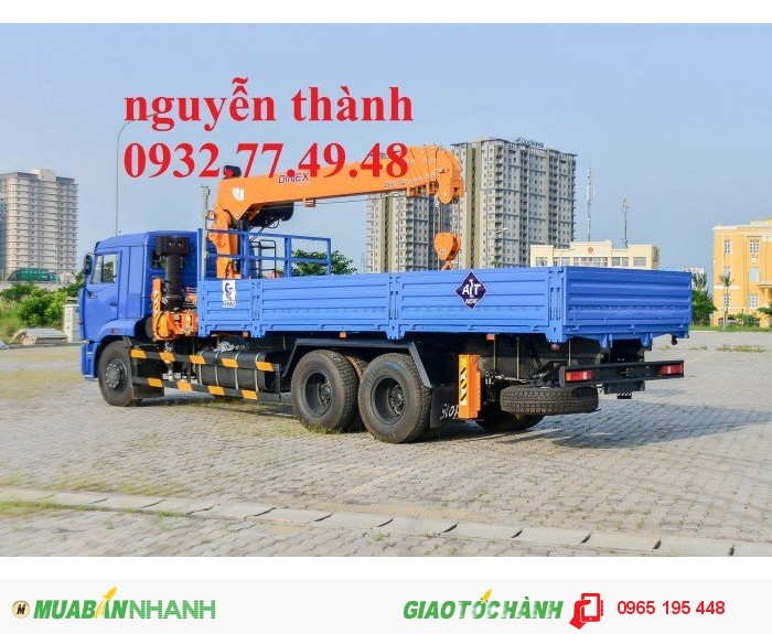 Xe tải cẩu kamaz cẩu 7 tấn dinex