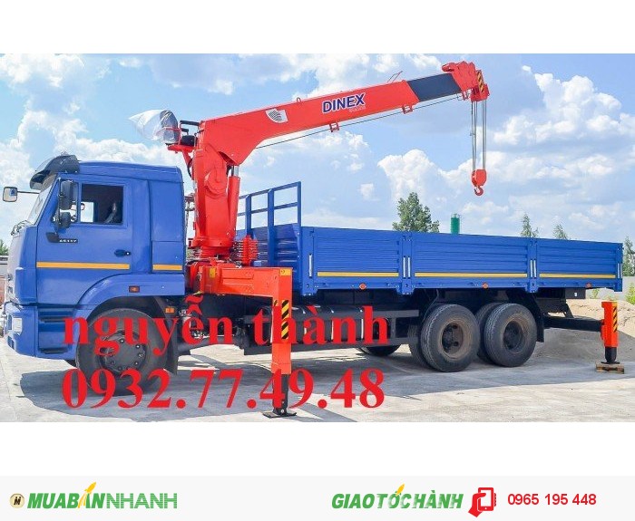 Xe tải cẩu kamaz cẩu 7 tấn dinex