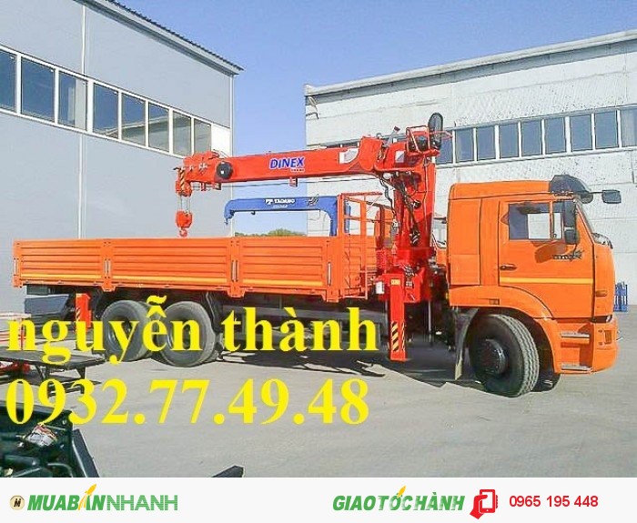 Xe tải cẩu kamaz cẩu 7 tấn dinex