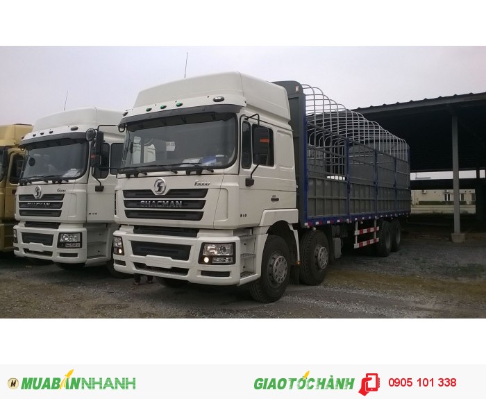 Xe Tải Thùng Mui Bạt 4 Chân Shacman 380Hp