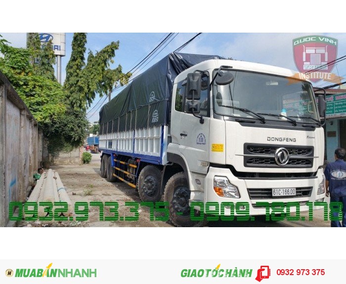 Đại lý bán trả góp xe Dongfeng 4 chân/4 giò 17.9 tấn thùng mui bạt giá rẻ nhất miền nam