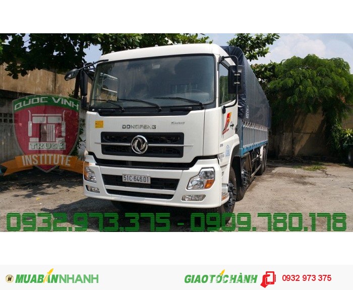 Đại lý bán trả góp xe Dongfeng 4 chân/4 giò 17.9 tấn thùng mui bạt giá rẻ nhất miền nam
